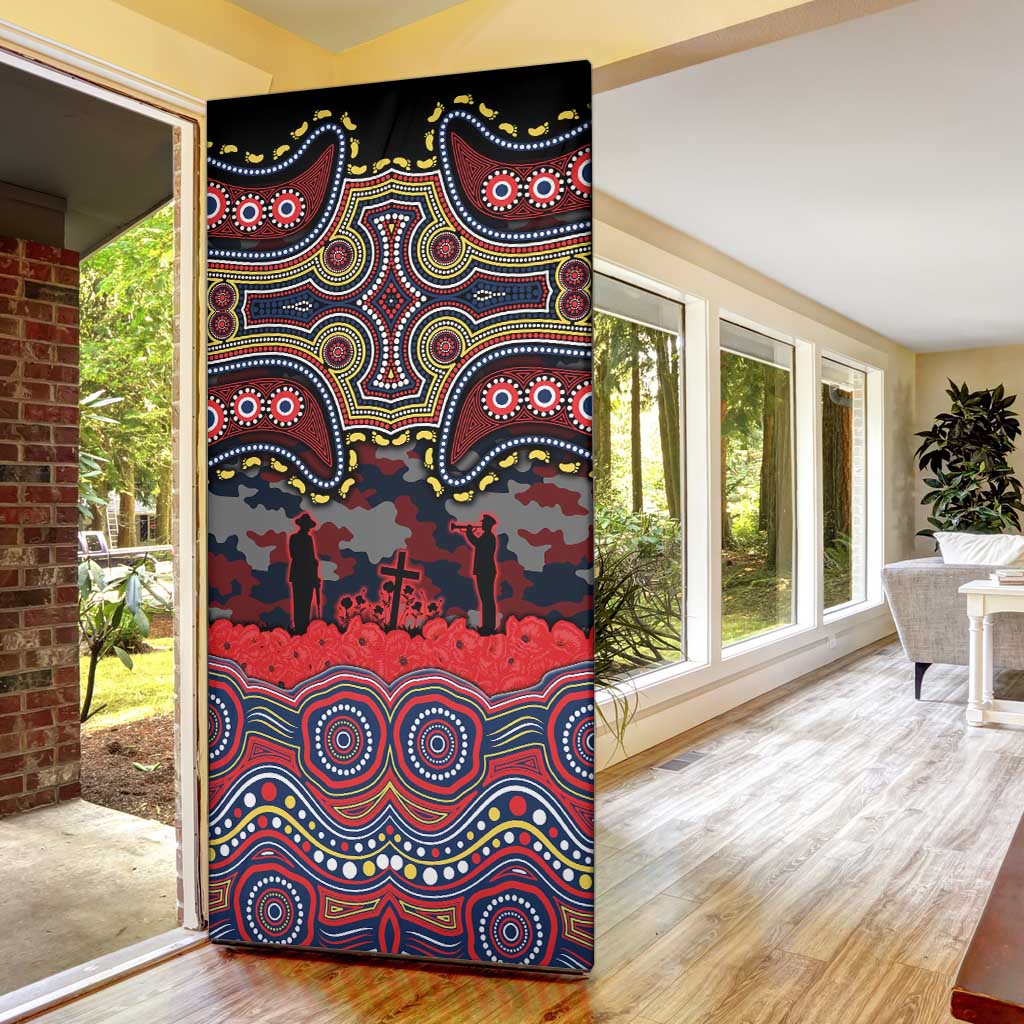 ANZAC Day Sydney Roosters Door Cover Military Memorial Aboriginal Indigenous Art