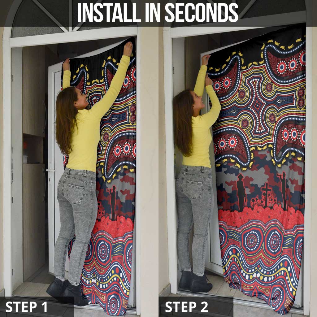 ANZAC Day Sydney Roosters Door Cover Military Memorial Aboriginal Indigenous Art