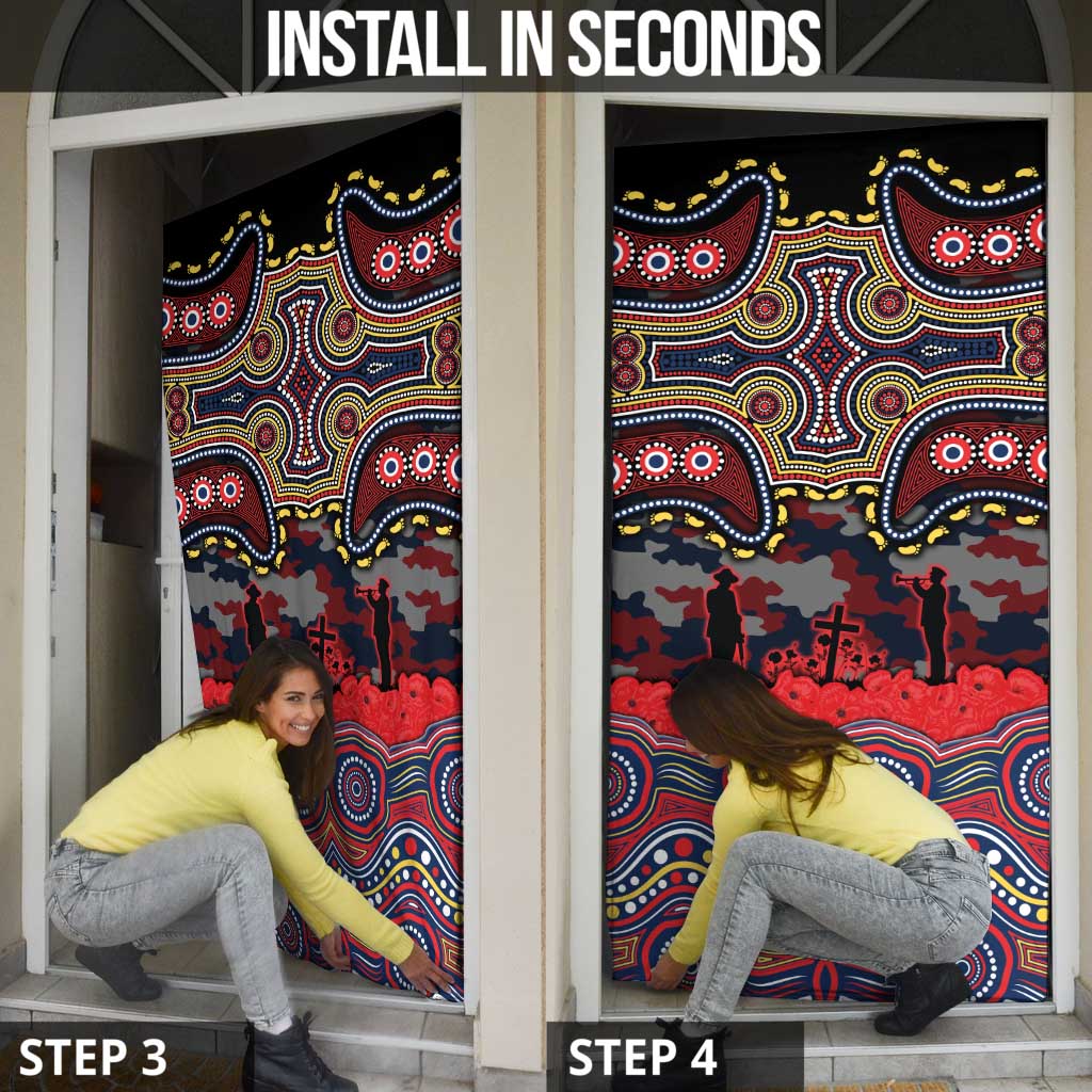 ANZAC Day Sydney Roosters Door Cover Military Memorial Aboriginal Indigenous Art