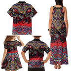 ANZAC Day Sydney Roosters Family Matching Tank Maxi Dress and Hawaiian Shirt Military Memorial Aboriginal Indigenous Art