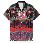 ANZAC Day Sydney Roosters Family Matching Tank Maxi Dress and Hawaiian Shirt Military Memorial Aboriginal Indigenous Art