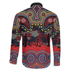 ANZAC Day Sydney Roosters Family Matching Tank Maxi Dress and Hawaiian Shirt Military Memorial Aboriginal Indigenous Art