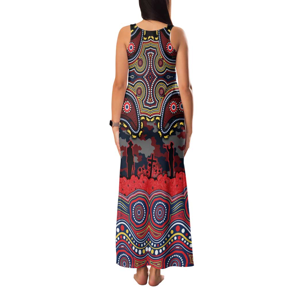 ANZAC Day Sydney Roosters Family Matching Tank Maxi Dress and Hawaiian Shirt Military Memorial Aboriginal Indigenous Art