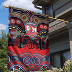 ANZAC Day Sydney Roosters Garden Flag Military Memorial Aboriginal Indigenous Art