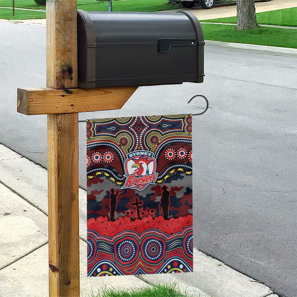 ANZAC Day Sydney Roosters Garden Flag Military Memorial Aboriginal Indigenous Art