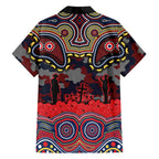 ANZAC Day Sydney Roosters Hawaiian Shirt Military Memorial Aboriginal Indigenous Art