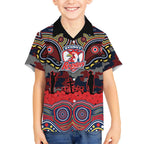 ANZAC Day Sydney Roosters Hawaiian Shirt Military Memorial Aboriginal Indigenous Art