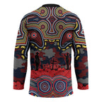 ANZAC Day Sydney Roosters Hockey Jersey Military Memorial Aboriginal Indigenous Art