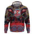 ANZAC Day Sydney Roosters Hoodie Military Memorial Aboriginal Indigenous Art
