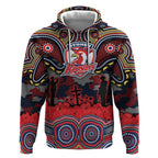 ANZAC Day Sydney Roosters Hoodie Military Memorial Aboriginal Indigenous Art