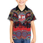 ANZAC Day Sydney Roosters Kid Hawaiian Shirt Military Memorial Aboriginal Indigenous Art