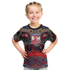 ANZAC Day Sydney Roosters Kid T Shirt Military Memorial Aboriginal Indigenous Art