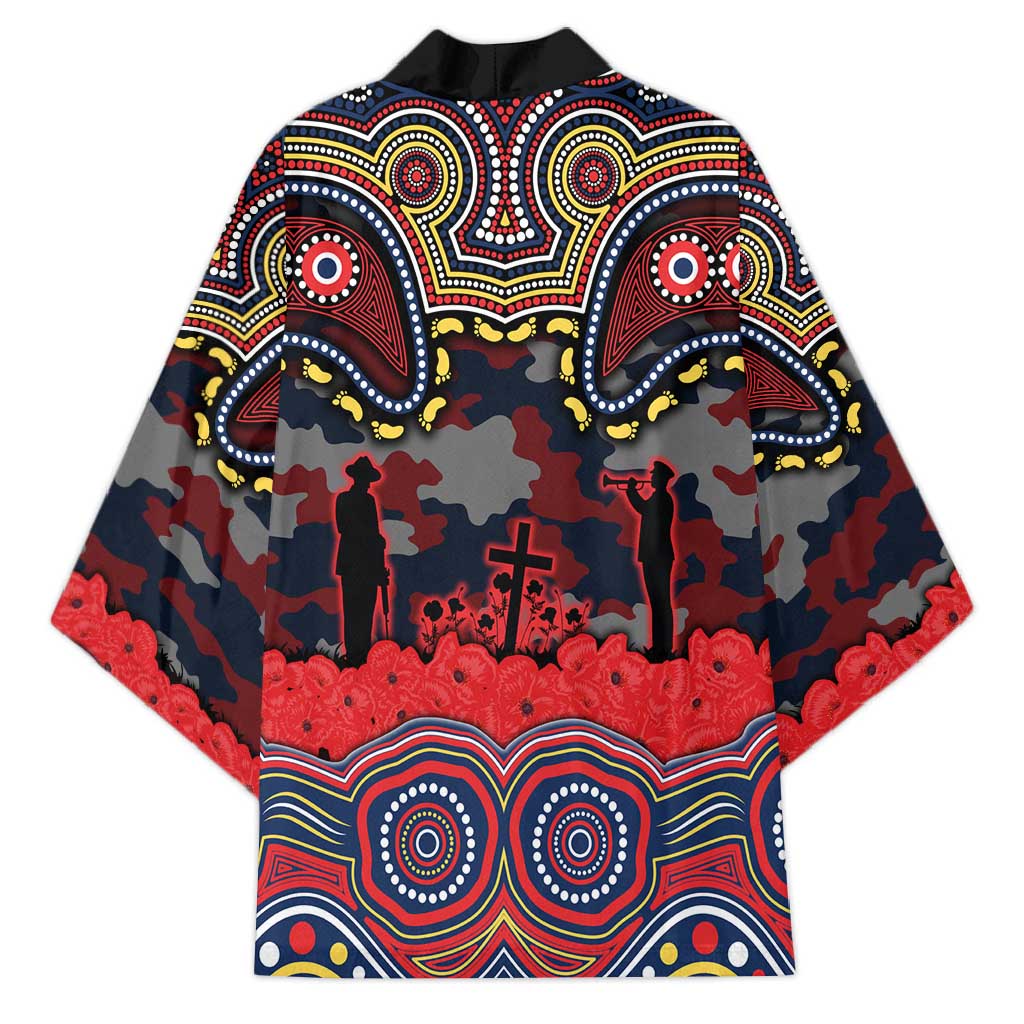 ANZAC Day Sydney Roosters Kimono Military Memorial Aboriginal Indigenous Art