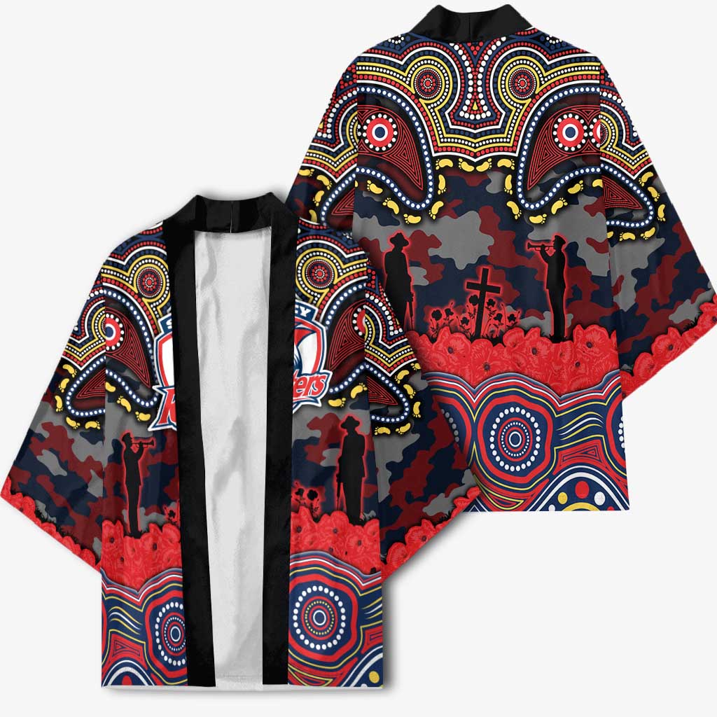 ANZAC Day Sydney Roosters Kimono Military Memorial Aboriginal Indigenous Art
