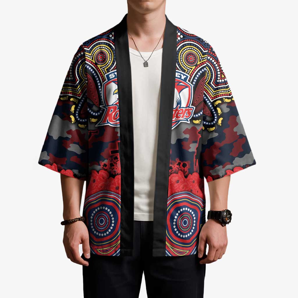 ANZAC Day Sydney Roosters Kimono Military Memorial Aboriginal Indigenous Art
