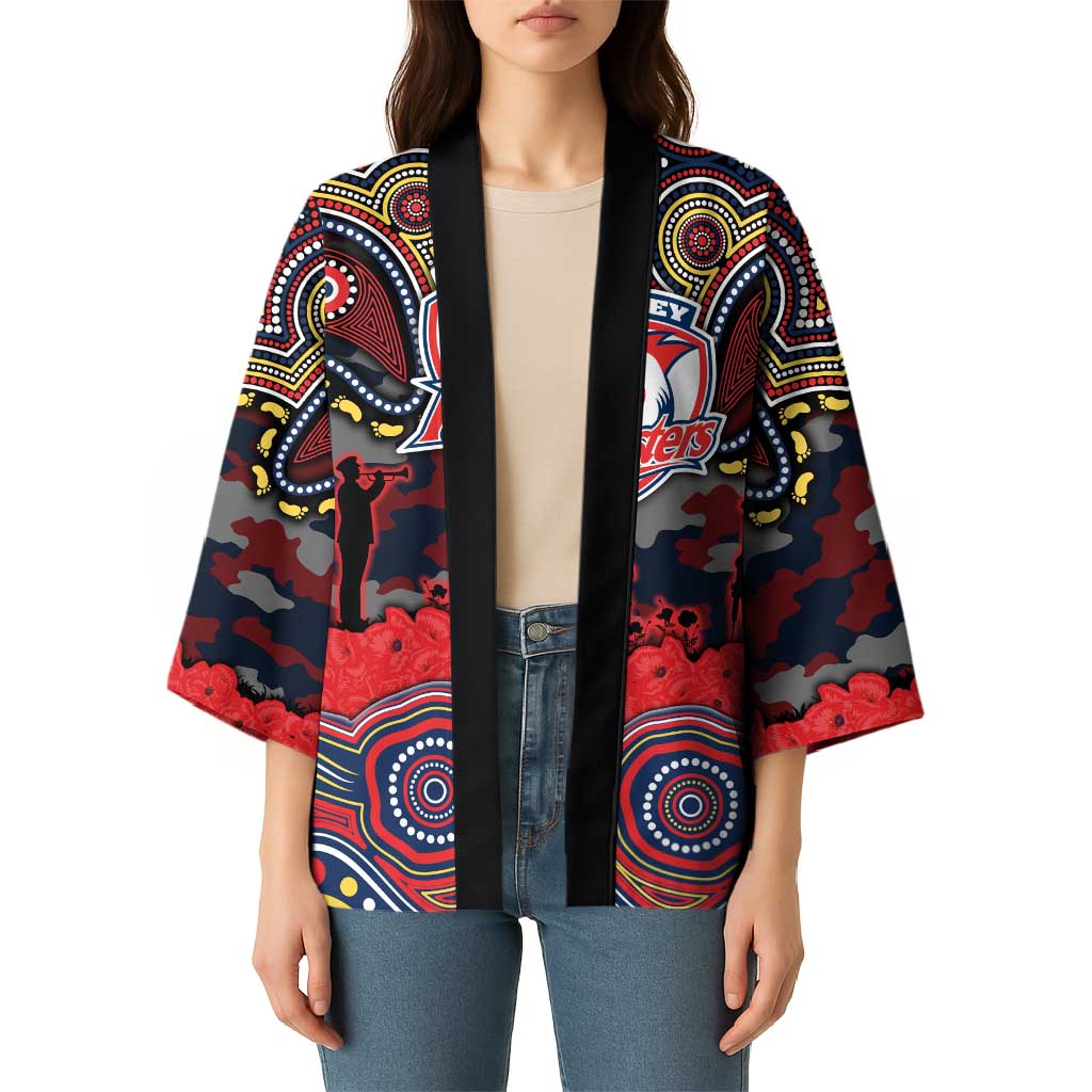 ANZAC Day Sydney Roosters Kimono Military Memorial Aboriginal Indigenous Art
