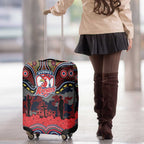 ANZAC Day Sydney Roosters Luggage Cover Military Memorial Aboriginal Indigenous Art