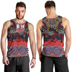 ANZAC Day Sydney Roosters Men Tank Top Military Memorial Aboriginal Indigenous Art