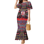 ANZAC Day Sydney Roosters Mermaid Dress Military Memorial Aboriginal Indigenous Art
