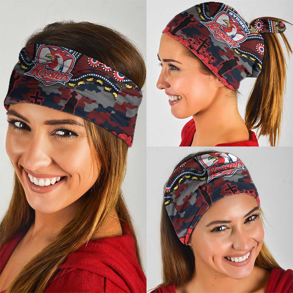 ANZAC Day Sydney Roosters Neck Gaiter Military Memorial Aboriginal Indigenous Art