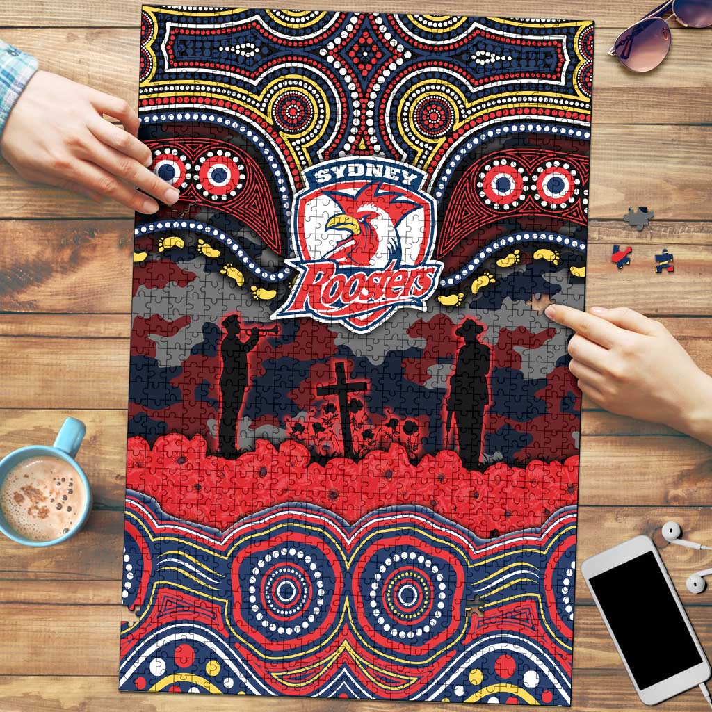 ANZAC Day Sydney Roosters Puzzle Military Memorial Aboriginal Indigenous Art