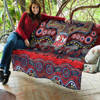 ANZAC Day Sydney Roosters Quilt Military Memorial Aboriginal Indigenous Art