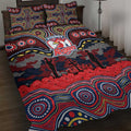 ANZAC Day Sydney Roosters Quilt Bed Set Military Memorial Aboriginal Indigenous Art
