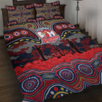 ANZAC Day Sydney Roosters Quilt Bed Set Military Memorial Aboriginal Indigenous Art