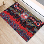 ANZAC Day Sydney Roosters Rubber Doormat Military Memorial Aboriginal Indigenous Art