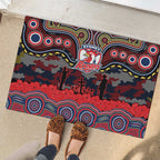 ANZAC Day Sydney Roosters Rubber Doormat Military Memorial Aboriginal Indigenous Art