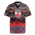 ANZAC Day Sydney Roosters Rugby Jersey Military Memorial Aboriginal Indigenous Art