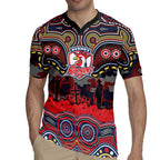 ANZAC Day Sydney Roosters Rugby Jersey Military Memorial Aboriginal Indigenous Art