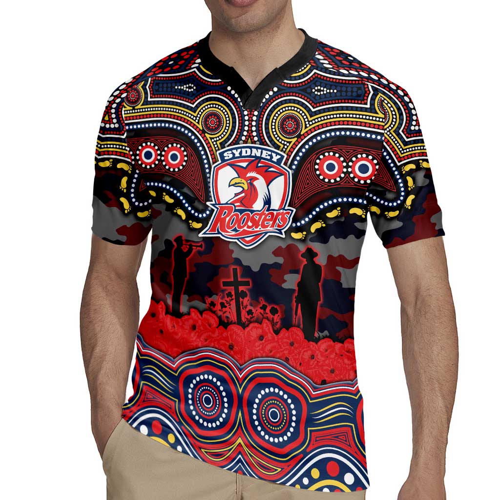 ANZAC Day Sydney Roosters Rugby Jersey Military Memorial Aboriginal Indigenous Art