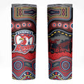 ANZAC Day Sydney Roosters Skinny Tumbler Military Memorial Aboriginal Indigenous Art
