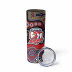 ANZAC Day Sydney Roosters Skinny Tumbler Military Memorial Aboriginal Indigenous Art