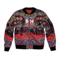 ANZAC Day Sydney Roosters Sleeve Zip Bomber Jacket Military Memorial Aboriginal Indigenous Art