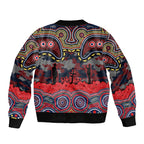 ANZAC Day Sydney Roosters Sleeve Zip Bomber Jacket Military Memorial Aboriginal Indigenous Art