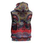 ANZAC Day Sydney Roosters Sleeveless Hoodie Military Memorial Aboriginal Indigenous Art