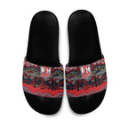 ANZAC Day Sydney Roosters Slide Sandals Military Memorial Aboriginal Indigenous Art