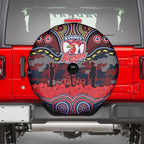 ANZAC Day Sydney Roosters Spare Tire Cover Military Memorial Aboriginal Indigenous Art