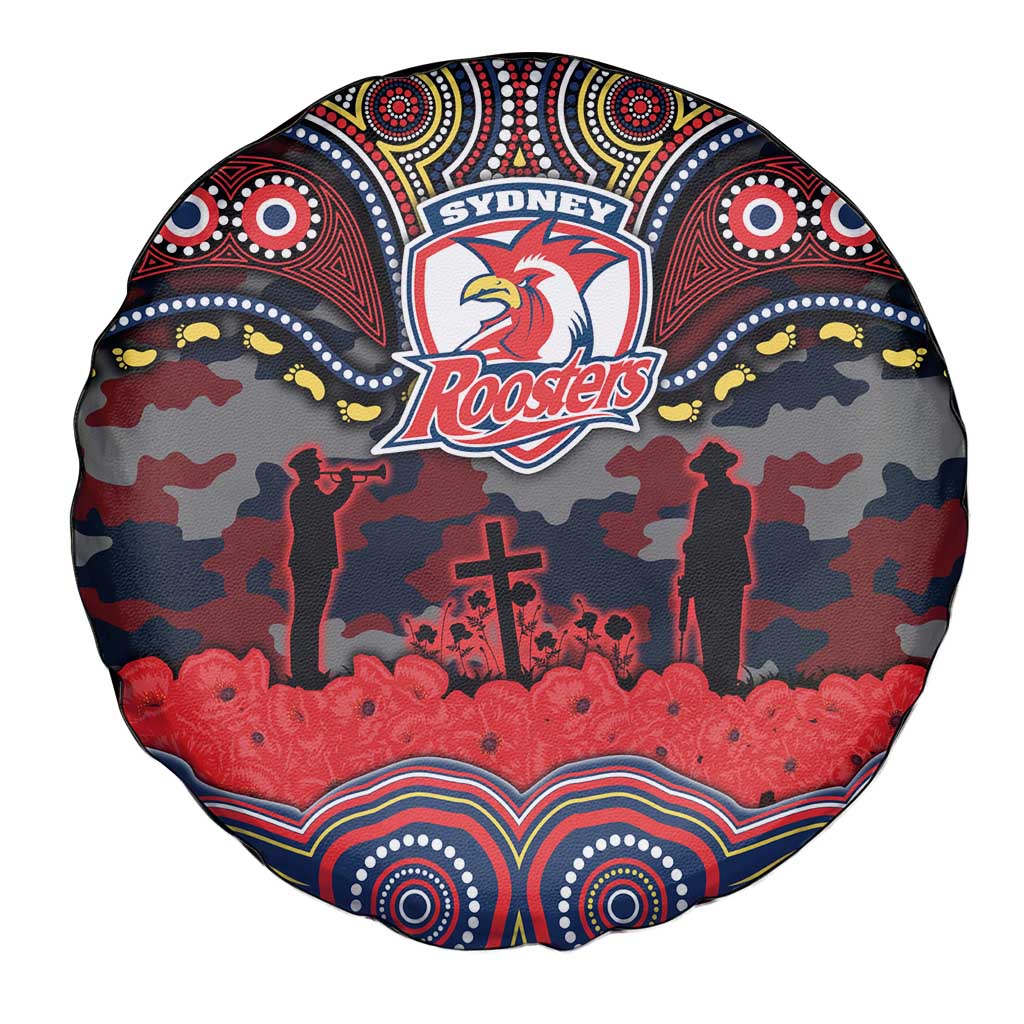 ANZAC Day Sydney Roosters Spare Tire Cover Military Memorial Aboriginal Indigenous Art