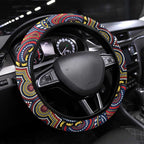 ANZAC Day Sydney Roosters Steering Wheel Cover Military Memorial Aboriginal Indigenous Art