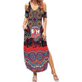 ANZAC Day Sydney Roosters Summer Maxi Dress Military Memorial Aboriginal Indigenous Art