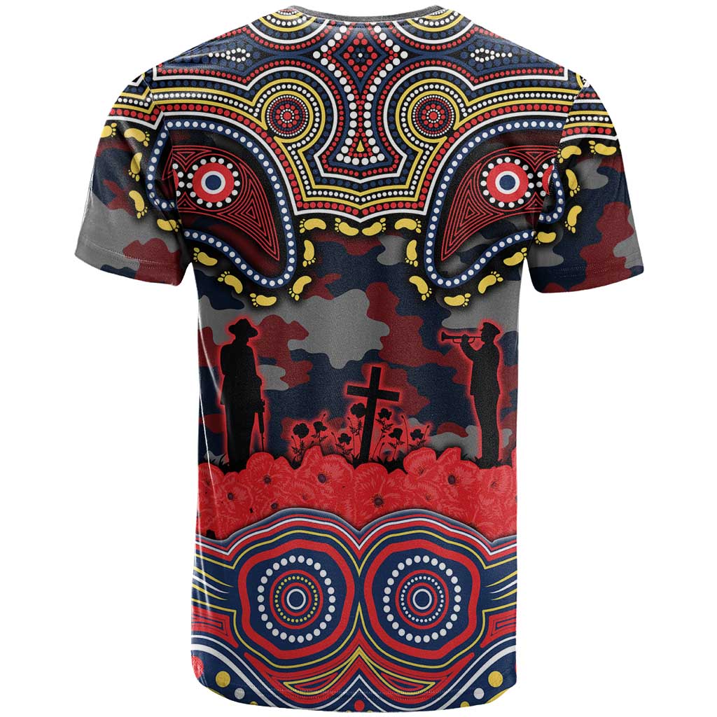 ANZAC Day Sydney Roosters T Shirt Military Memorial Aboriginal Indigenous Art