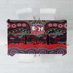 ANZAC Day Sydney Roosters Tablecloth Military Memorial Aboriginal Indigenous Art