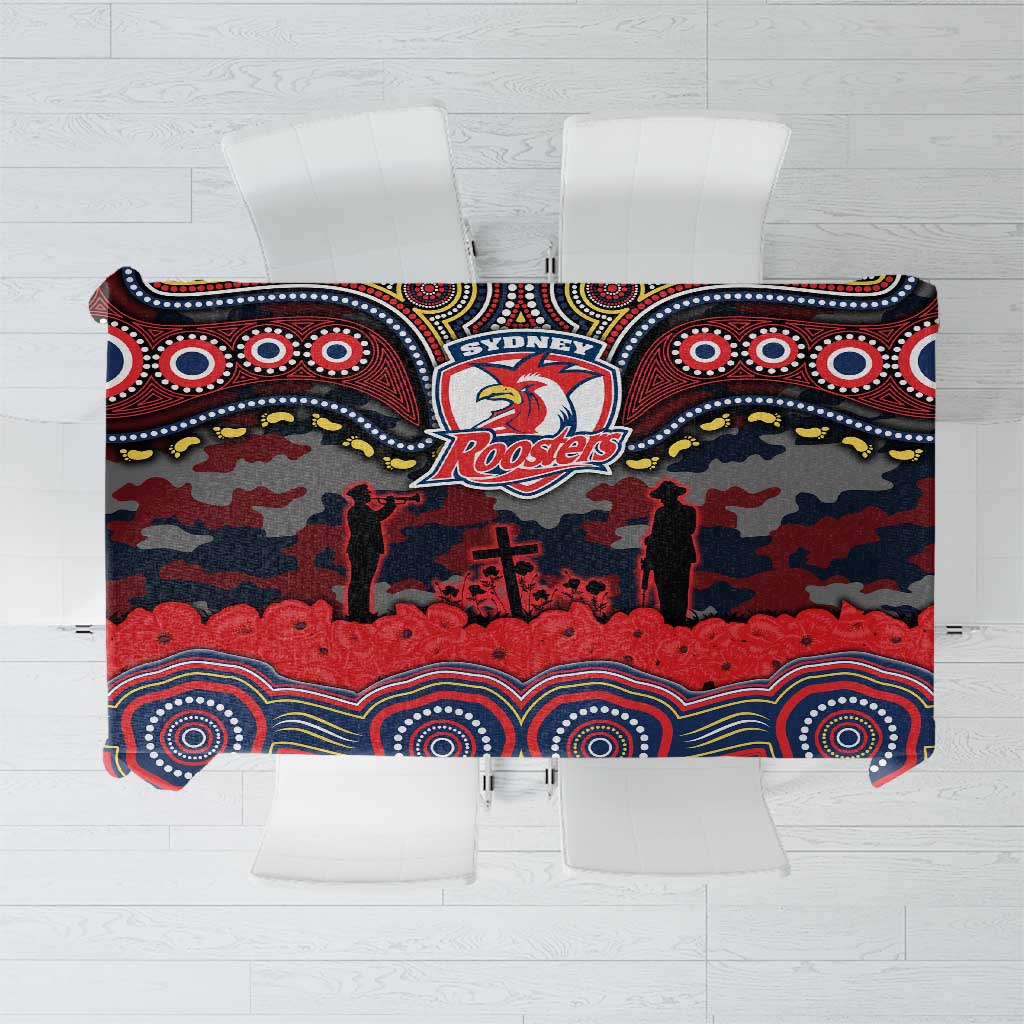ANZAC Day Sydney Roosters Tablecloth Military Memorial Aboriginal Indigenous Art