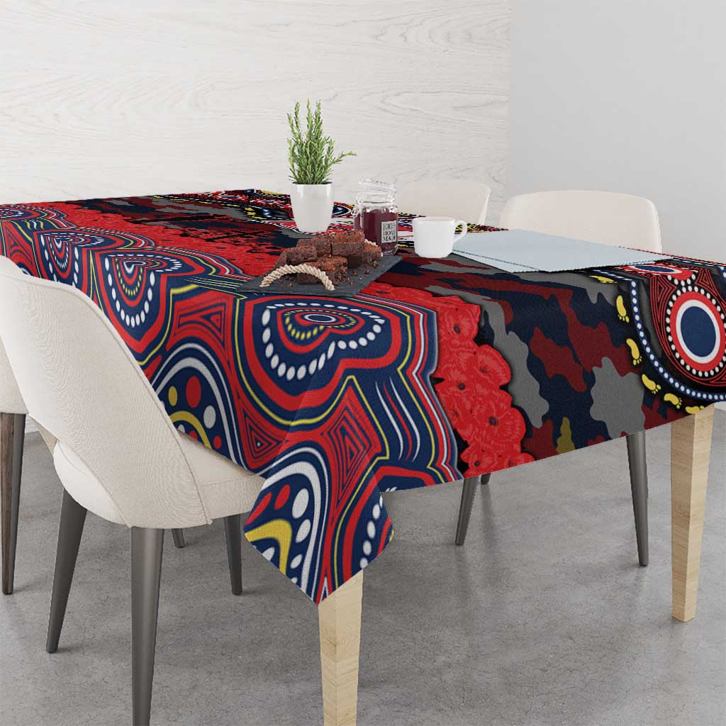 ANZAC Day Sydney Roosters Tablecloth Military Memorial Aboriginal Indigenous Art