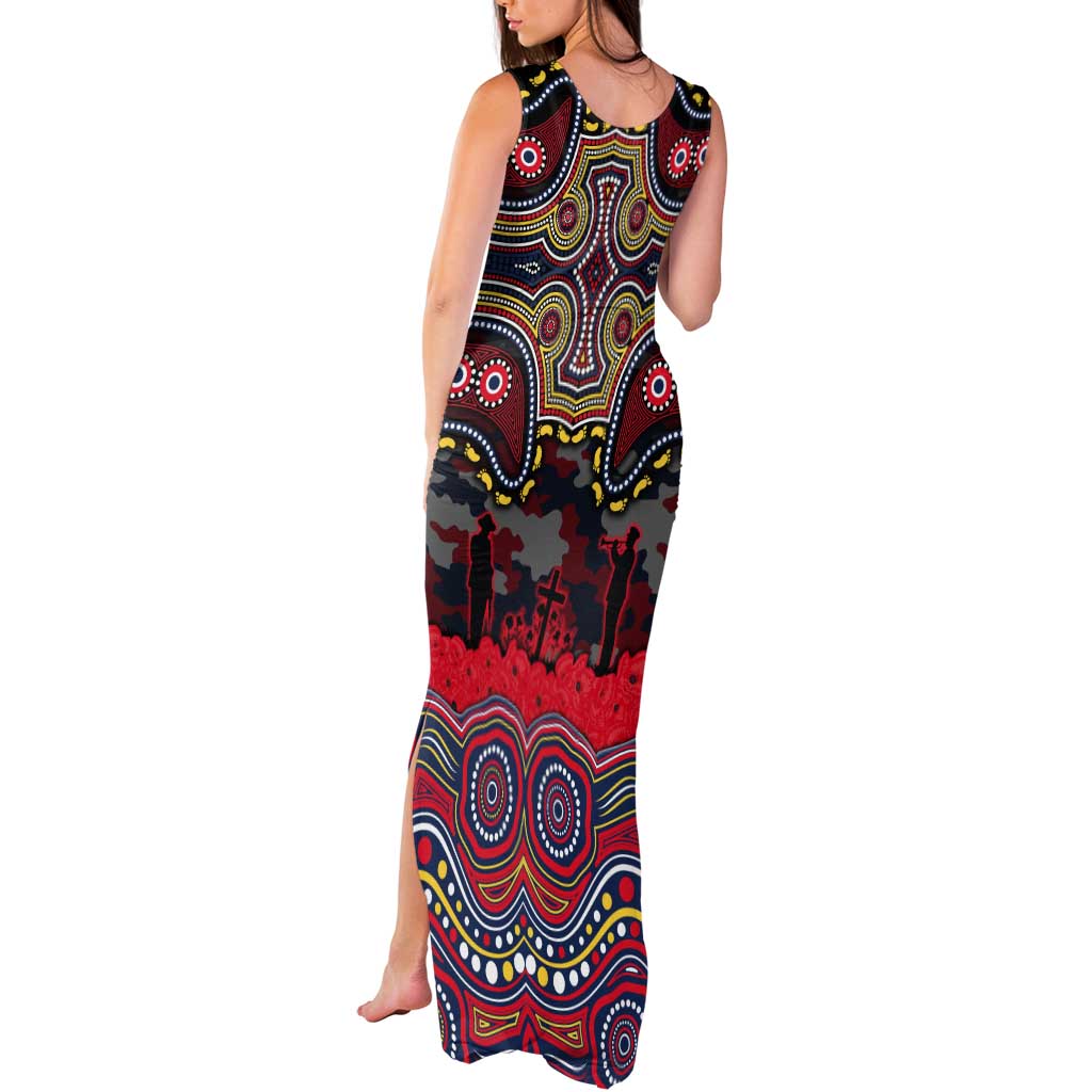ANZAC Day Sydney Roosters Tank Maxi Dress Military Memorial Aboriginal Indigenous Art