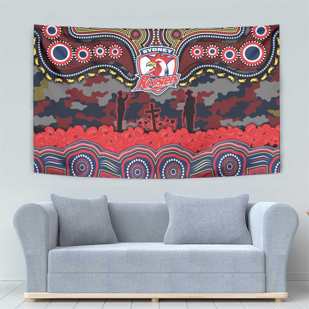 ANZAC Day Sydney Roosters Tapestry Military Memorial Aboriginal Indigenous Art