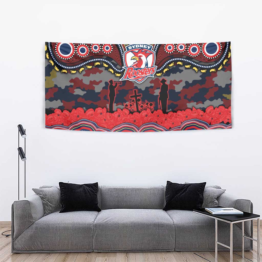 ANZAC Day Sydney Roosters Tapestry Military Memorial Aboriginal Indigenous Art